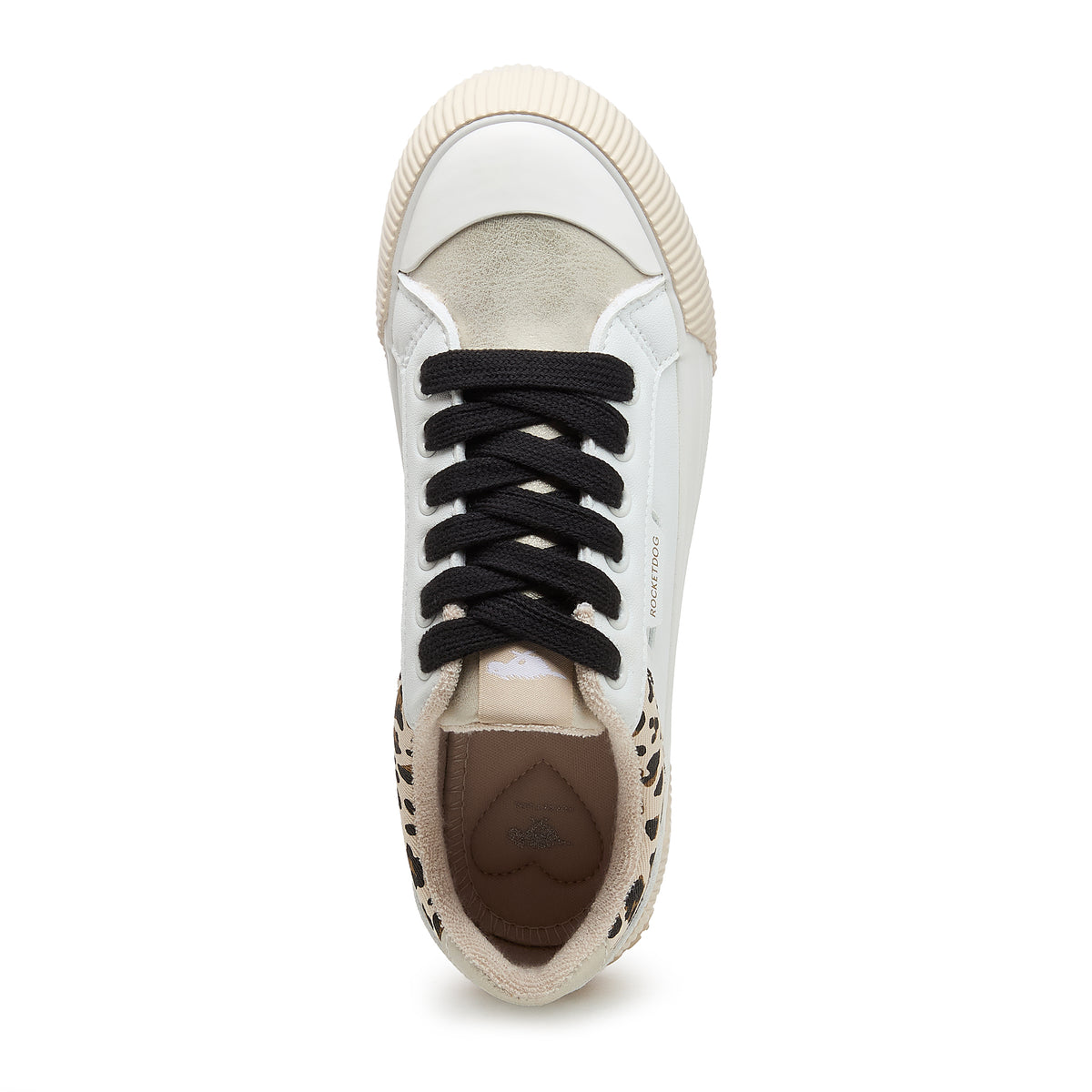 Cheery White Leopard Combo Color Block Sneakers