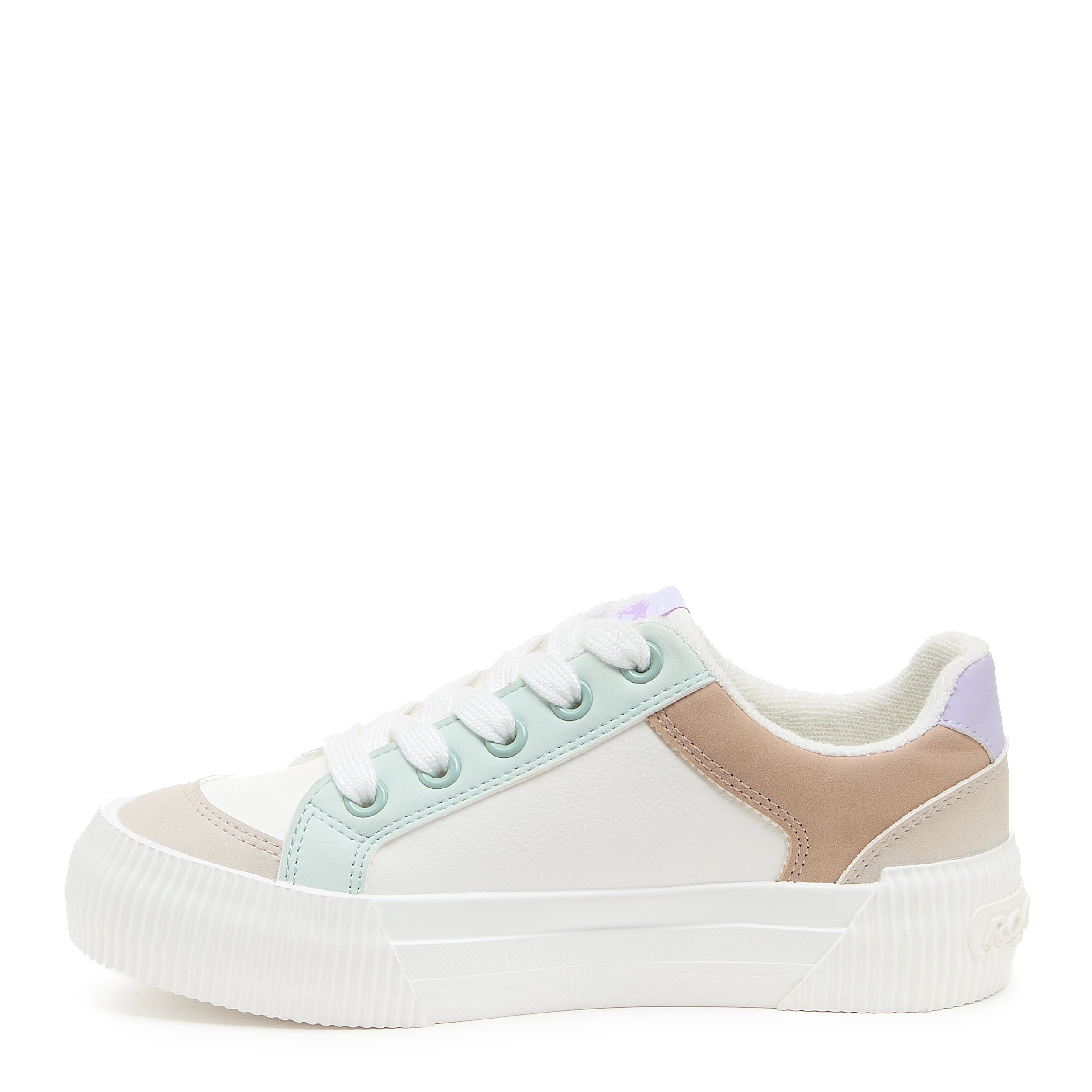 Color block sneaker with cushioned footbed, women's playful style – Rocket Dog Cheery