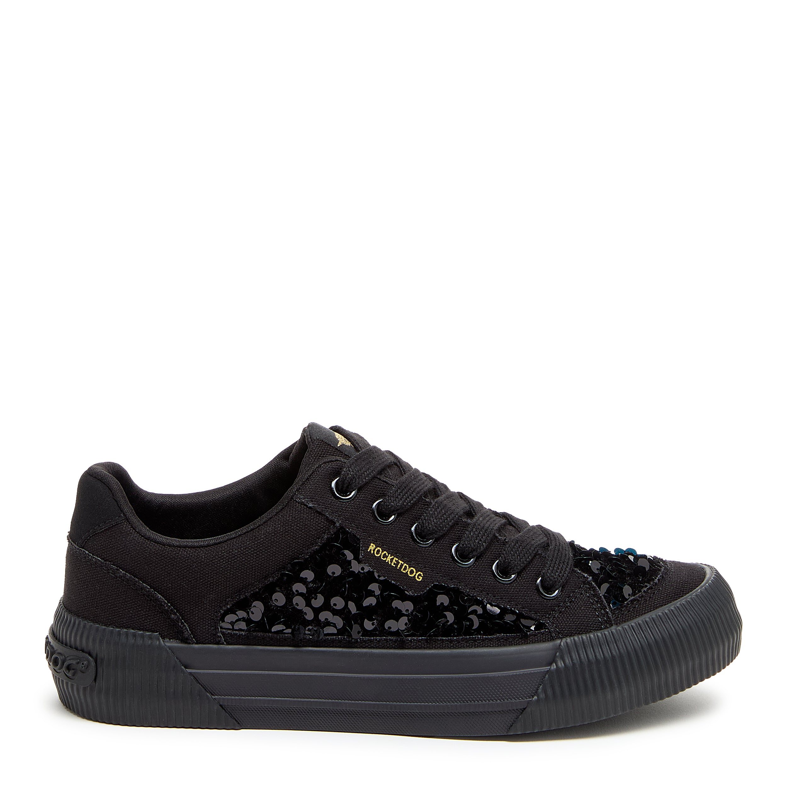 Rocket Dog Cheery black sneaker, women's playful shoe