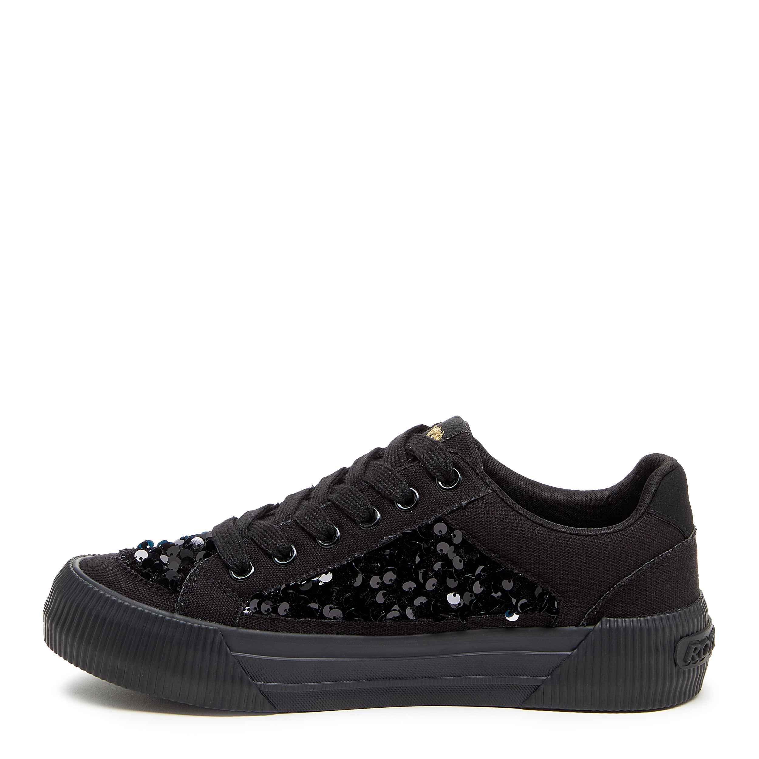 Rocket Dog Cheery women's black sneaker, playful slip-on