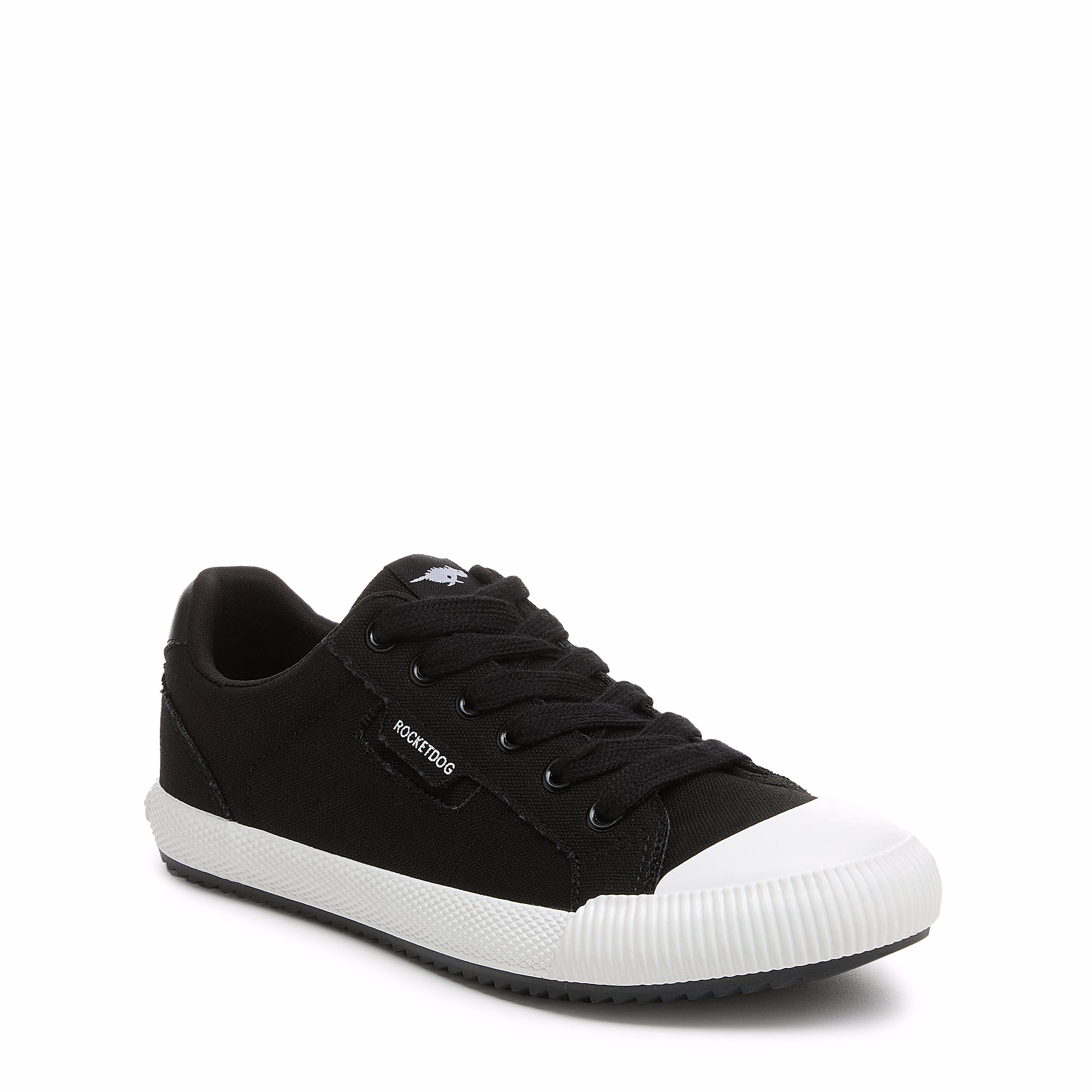 Black sneaker with cushioned footbed, women's playful style – Rocket Dog Cheery