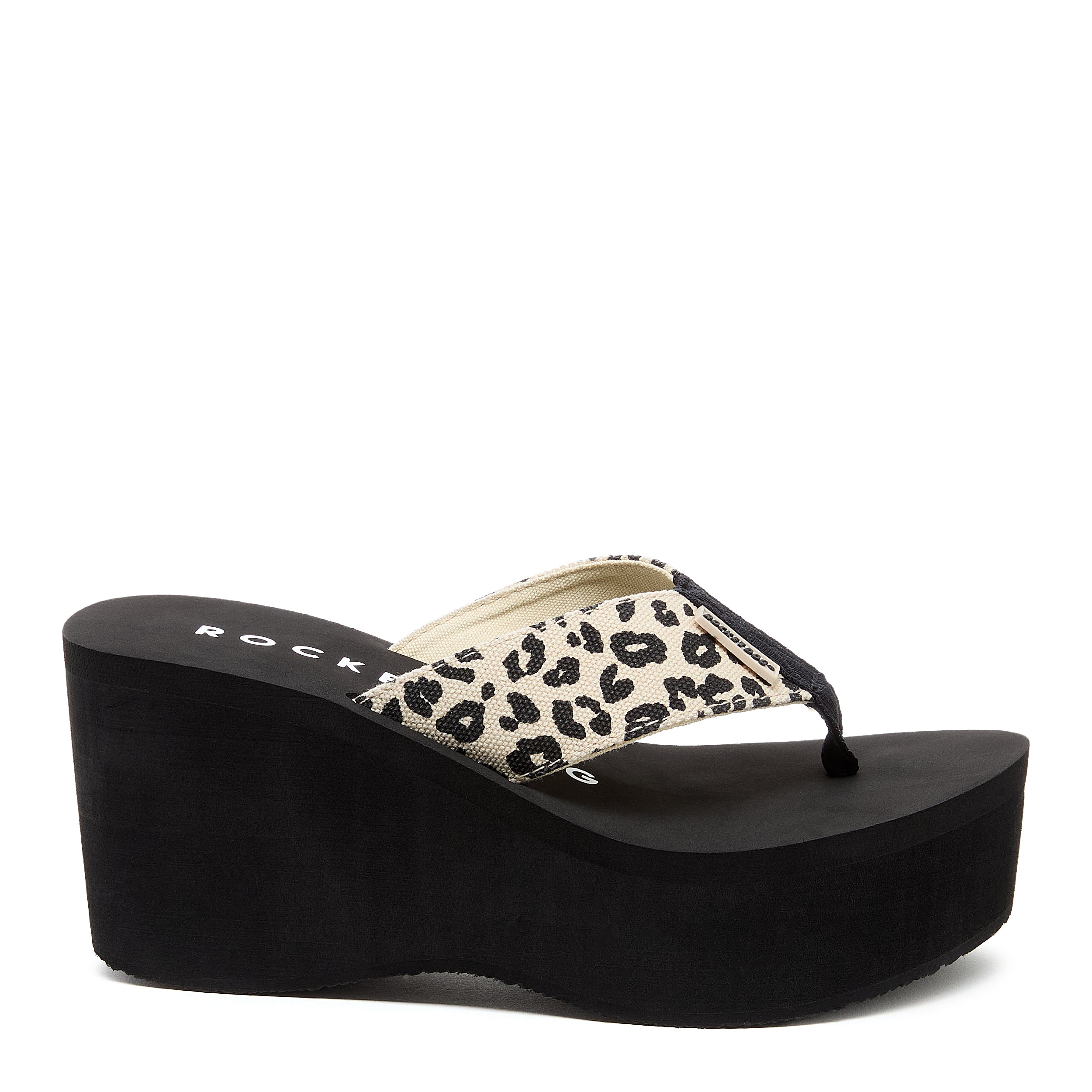 Rocket Dog Crush leopard platform flip flop, women's casual shoe