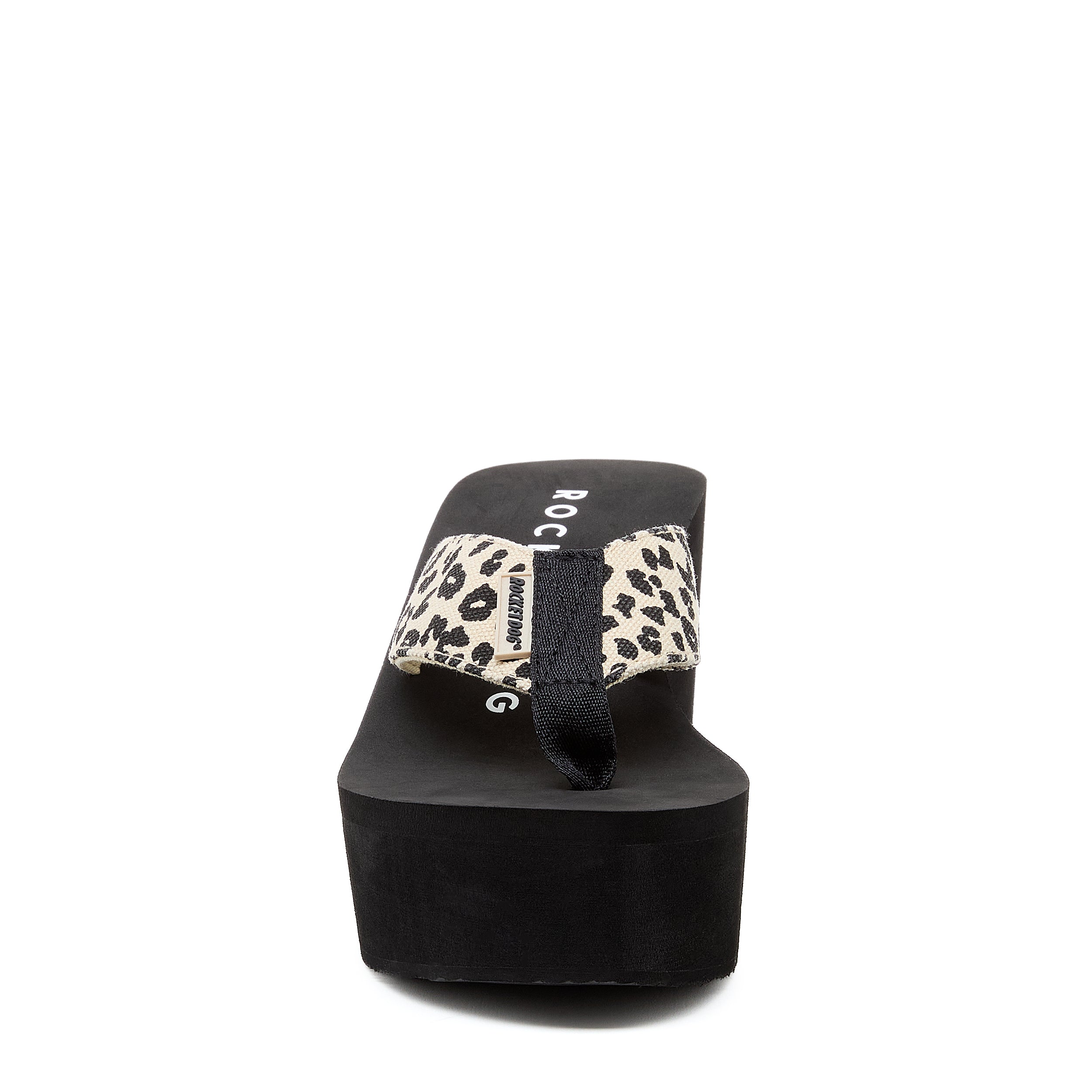 Rocket Dog Crush women's leopard platform flip flop, casual slip-on