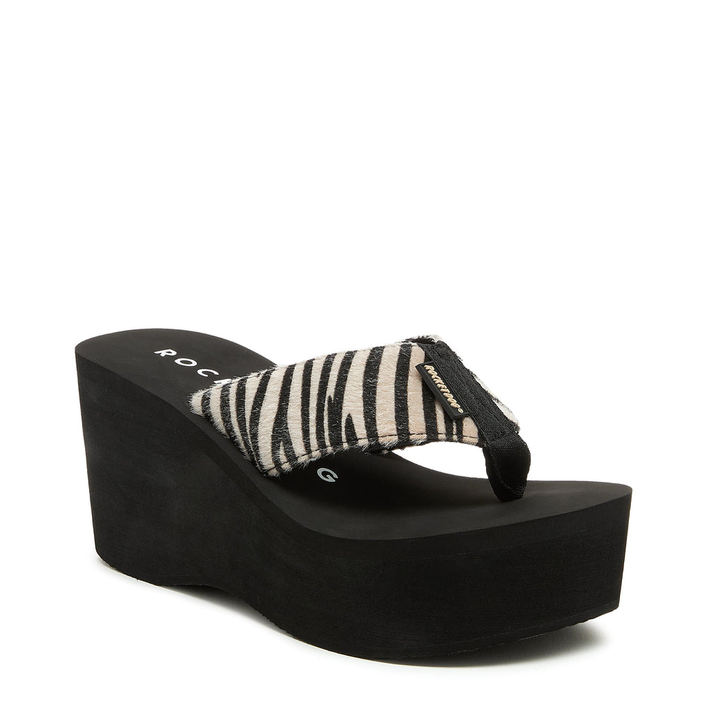 Women's animal print flip flop, casual and comfortable – Rocket Dog Crush