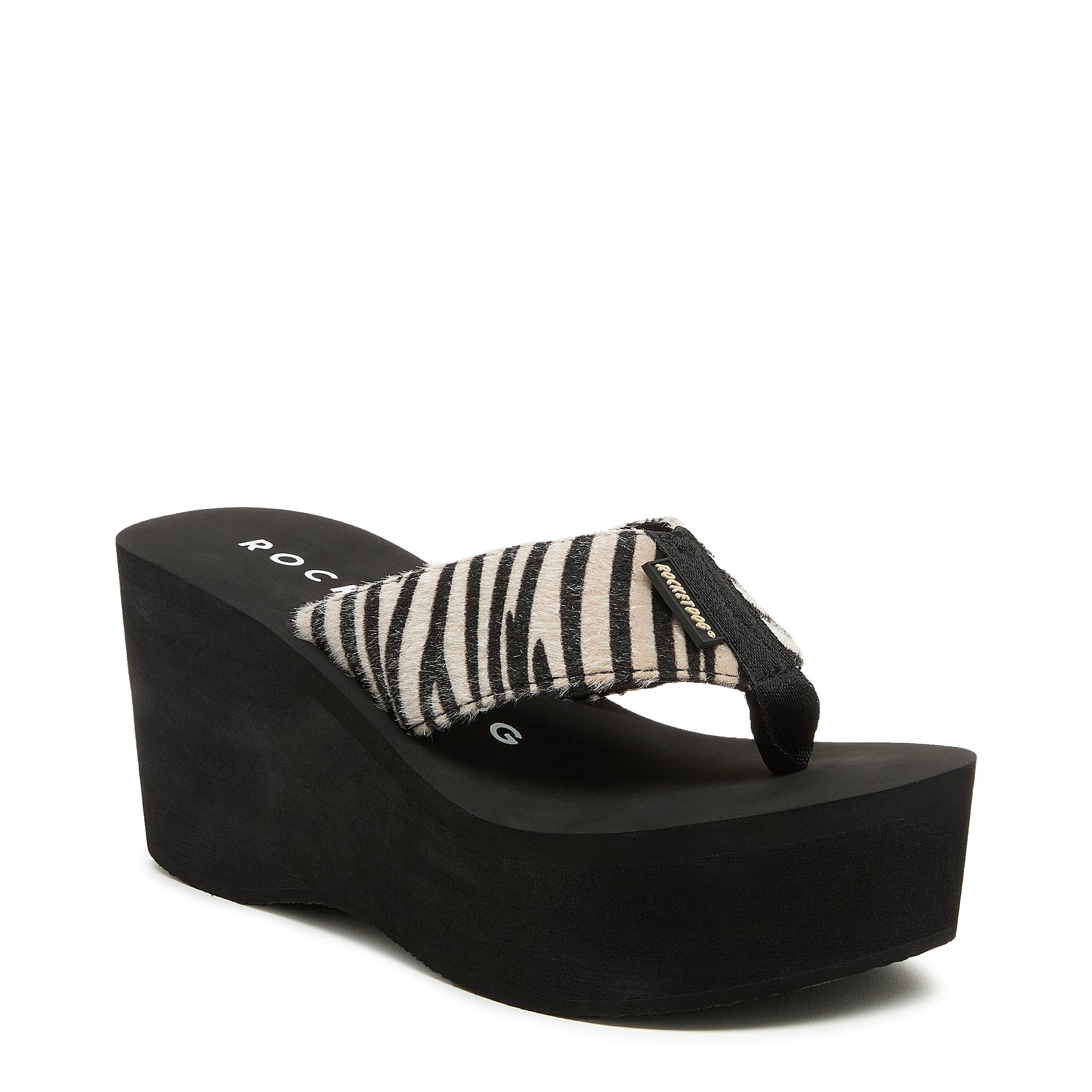 Crush Tan Animal Print Flip-Flops | Cotton women's platform flip-flop