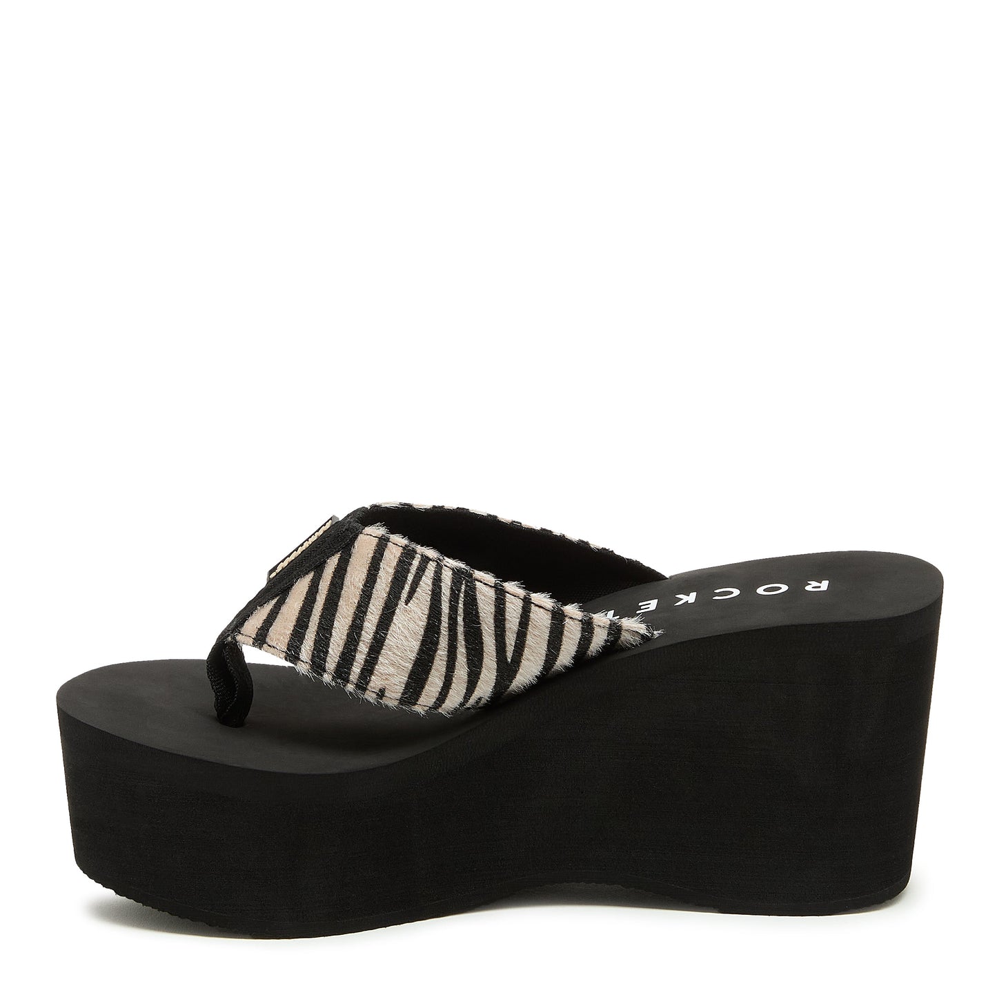 Crush Tan Animal Print Flip-Flops | Black EVA platform for cushioned comfort | comfortable women's platform flip-flop