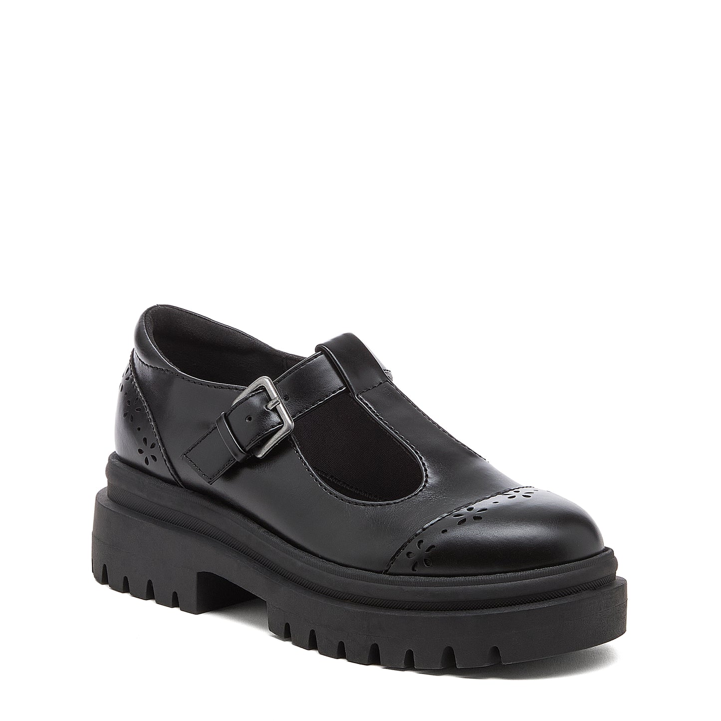 Dalma Black Chunky Mary Jane Shoes