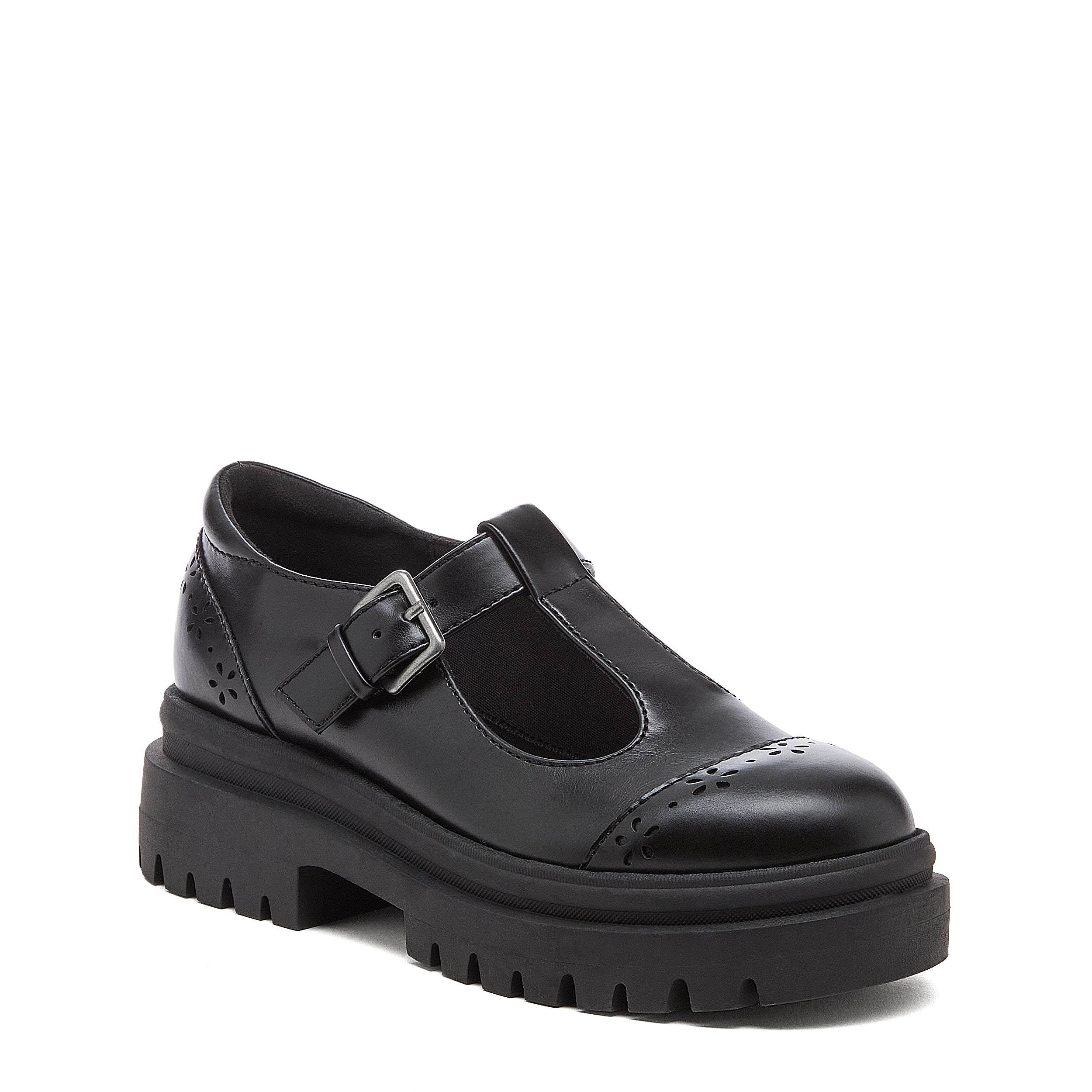 Dalma Black Chunky Mary Jane Shoes