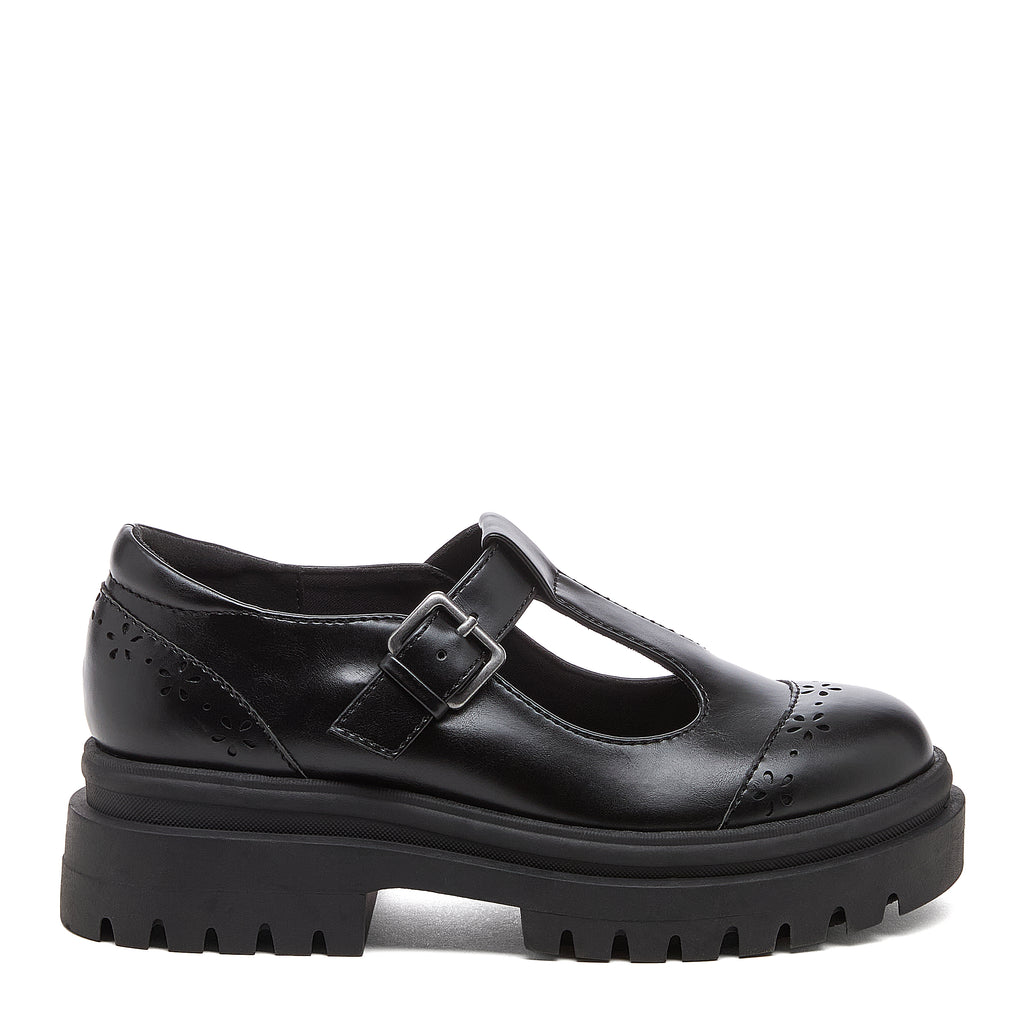 Dalma Black Chunky Mary Jane Shoes