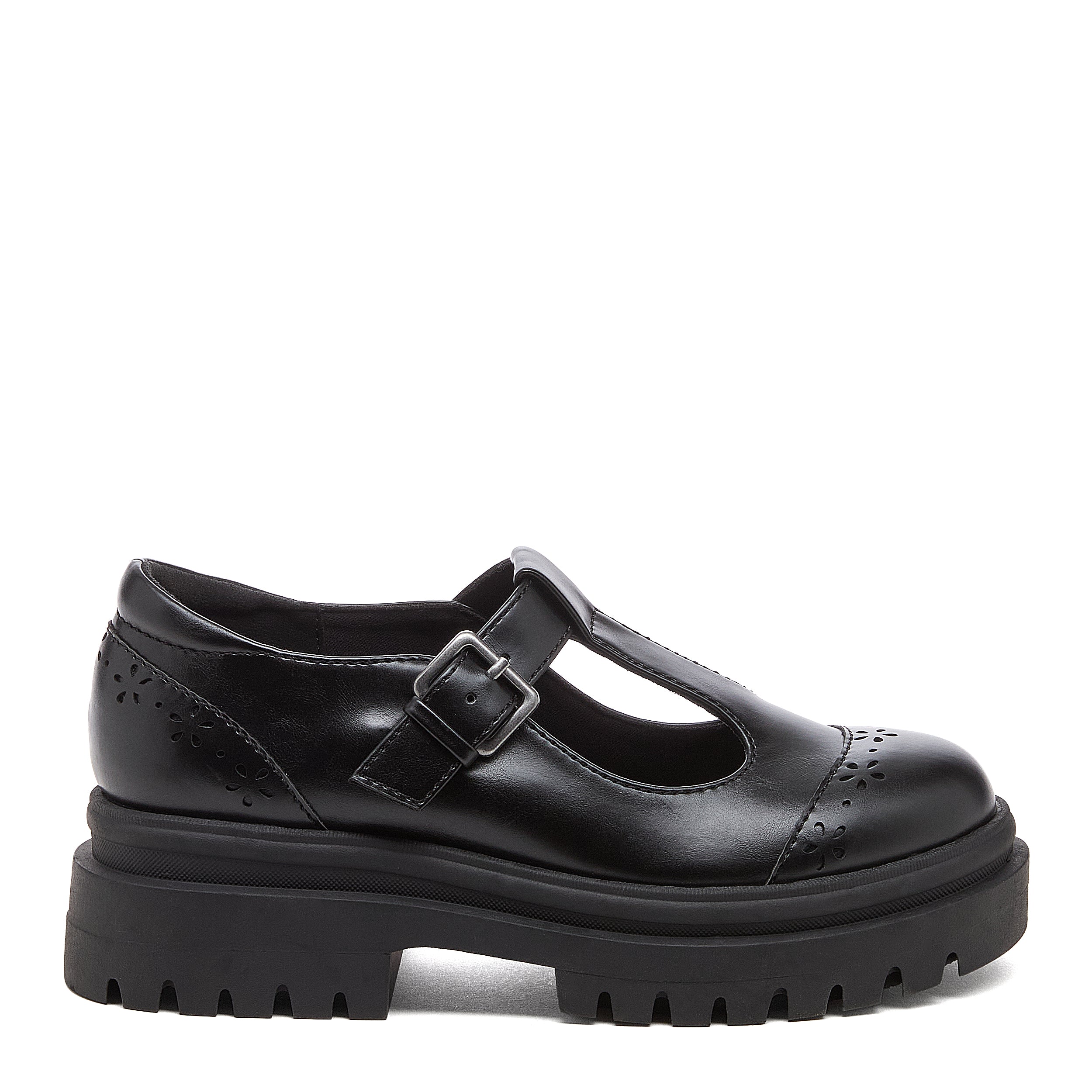 Dalma Black Chunky Mary Jane Shoes