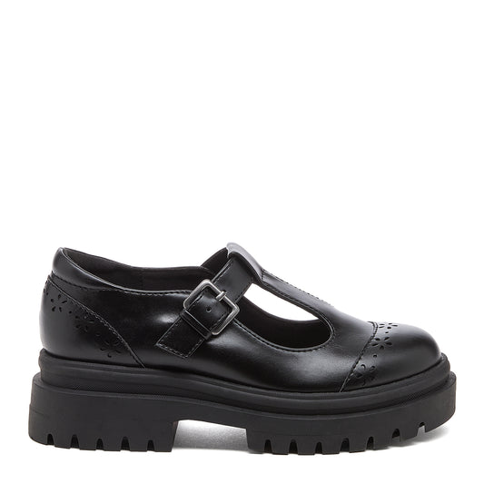 Dalma Black Chunky Mary Jane Shoes