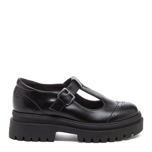 Dalma Black Chunky Mary Jane Shoes