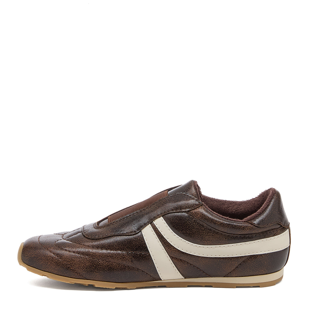 Destin Brown Leather Sneakers