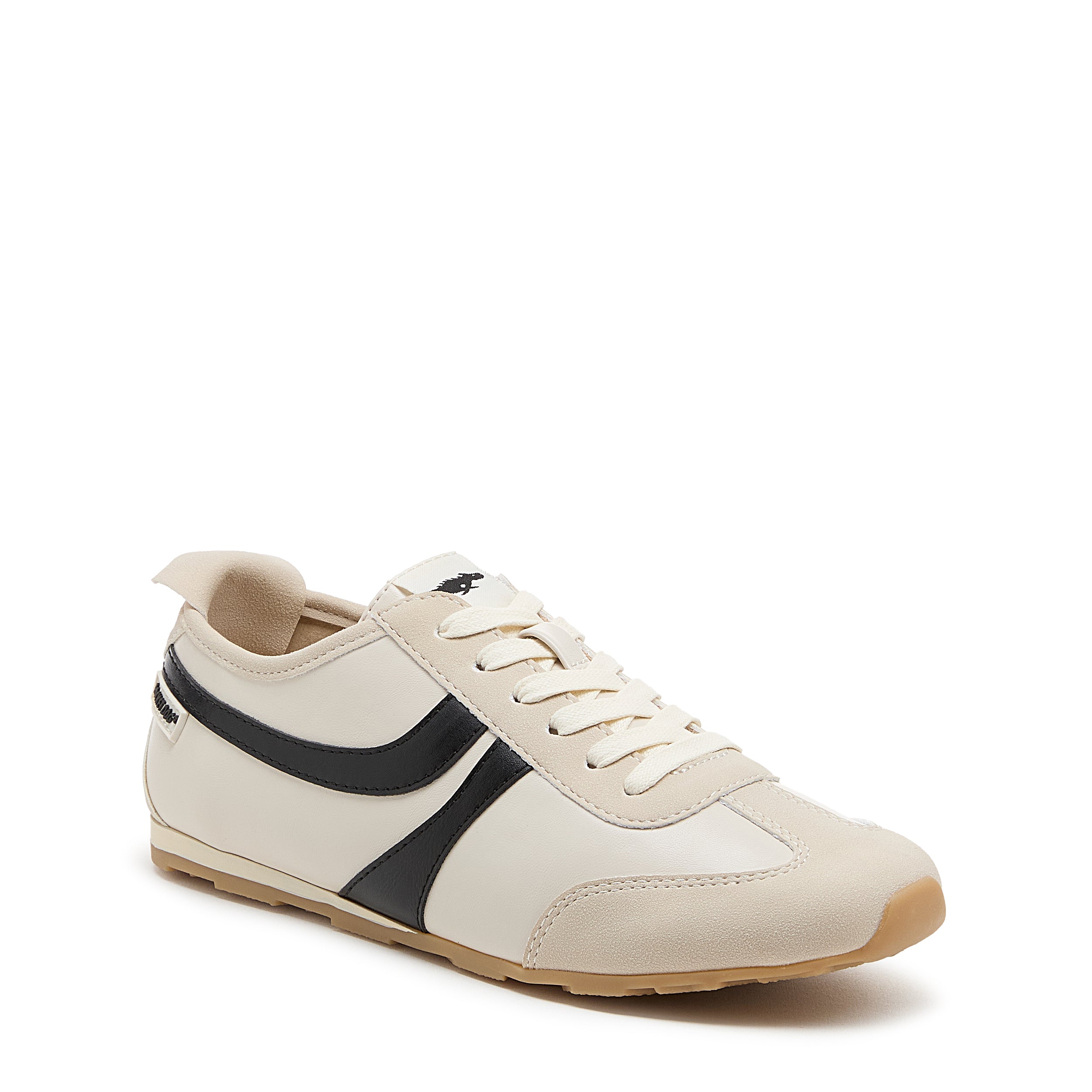 White sneaker with cushioned footbed, women's playful style – Rocket Dog Destin