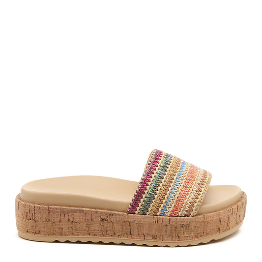 Fay Natural Slide Sandals