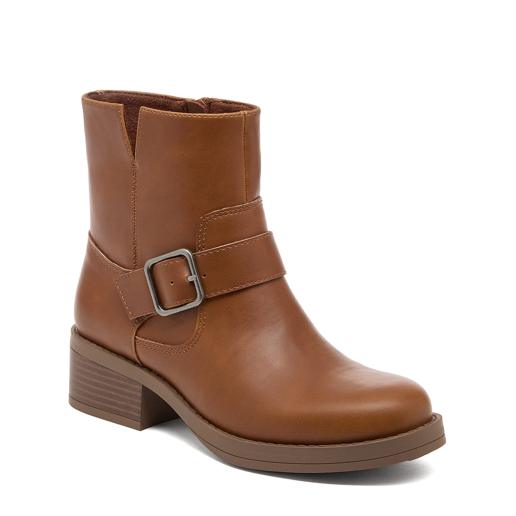 Freddie Cognac Moto Boots