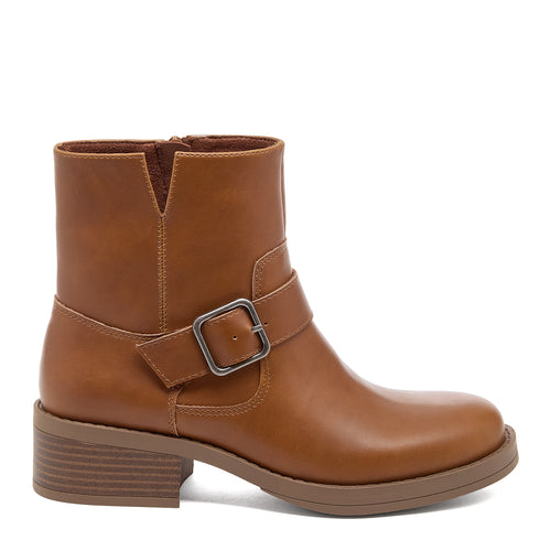 Freddie Cognac Moto Boots