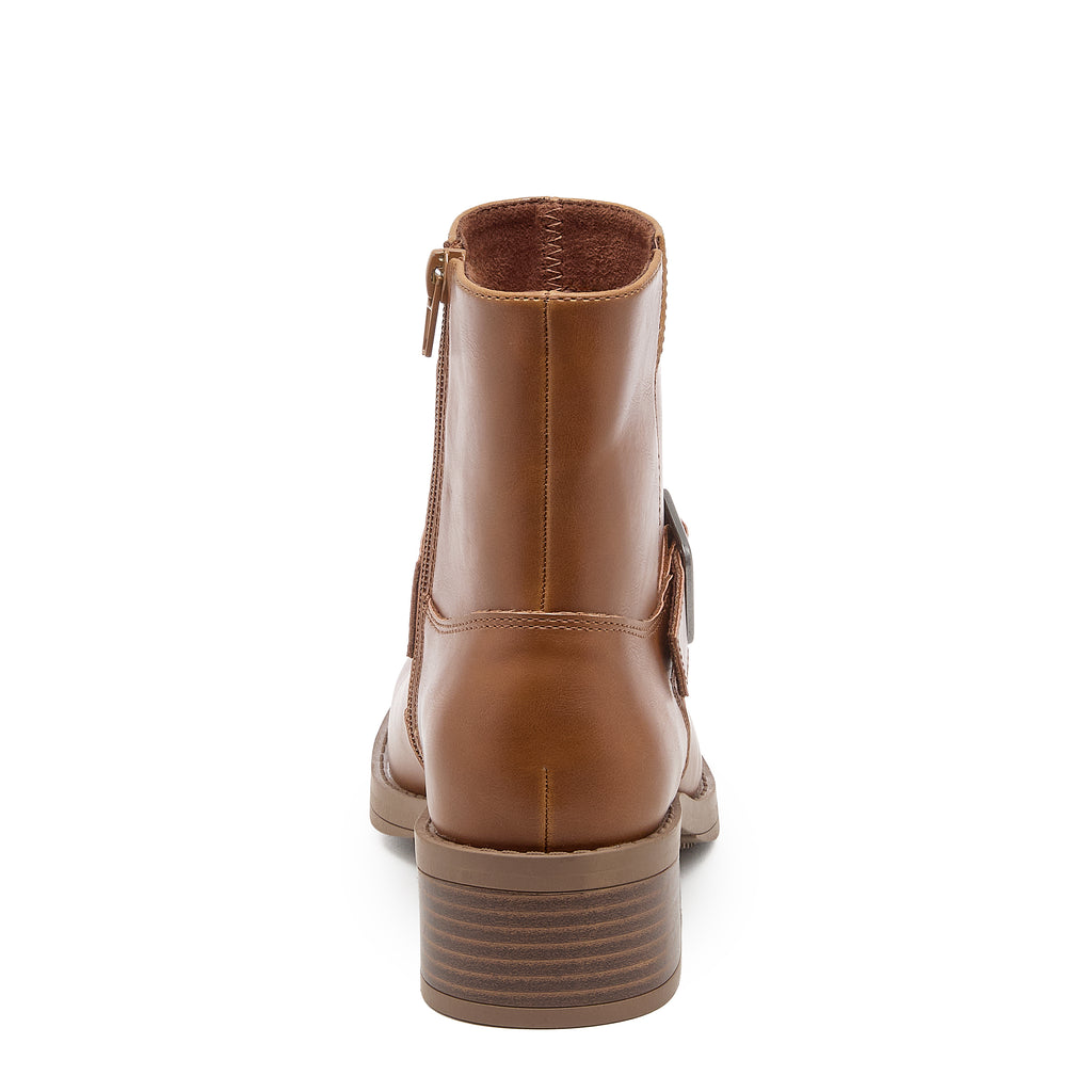 Freddie Cognac Moto Boots
