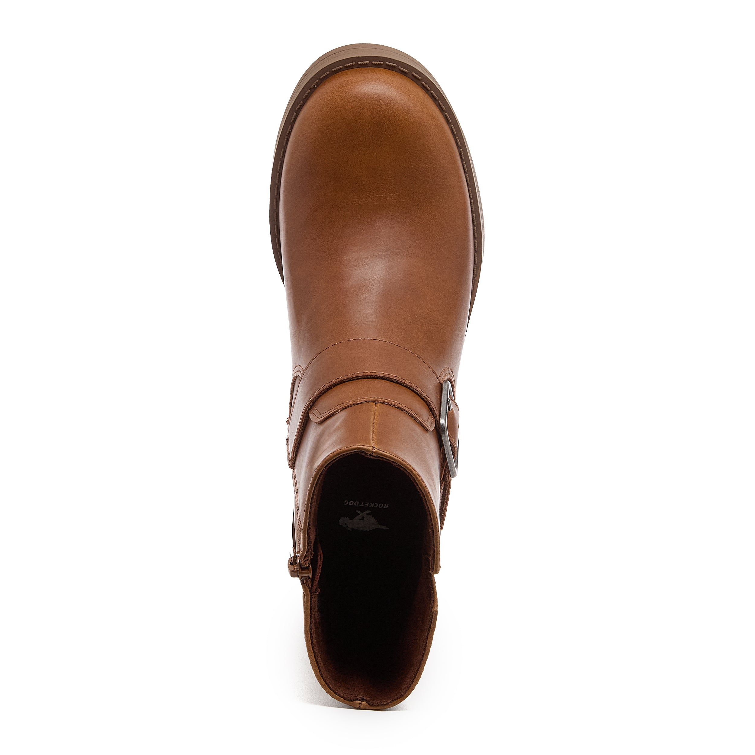 Freddie Cognac Moto Boots