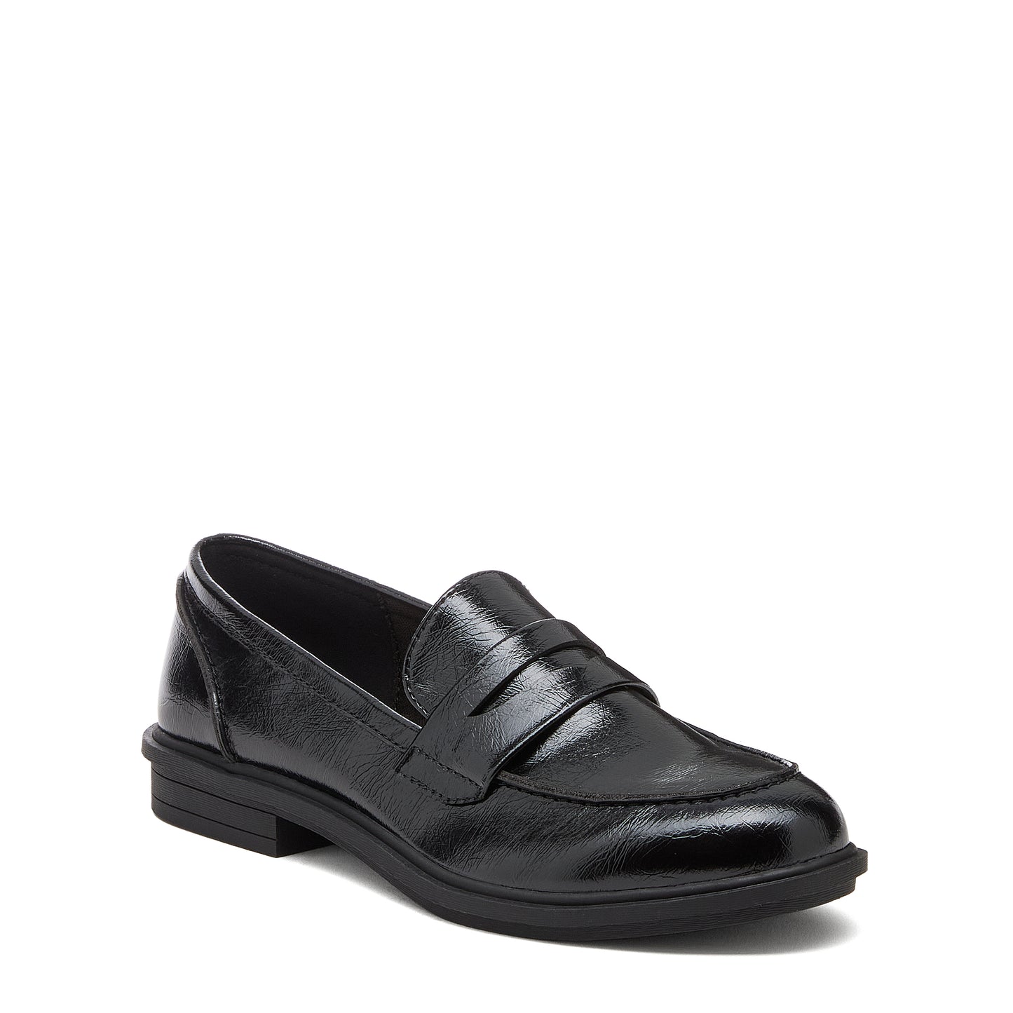 Gabby Black Crinkle Loafers