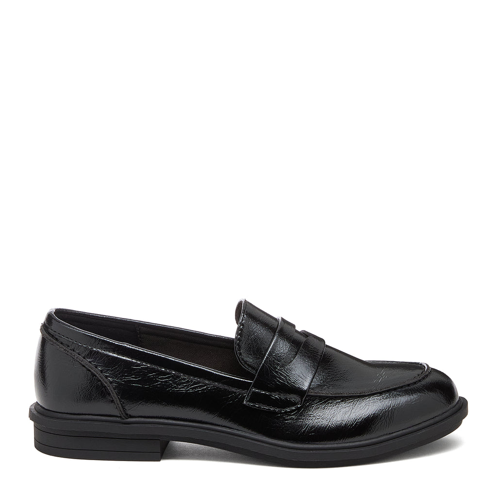 Gabby Black Crinkle Loafers