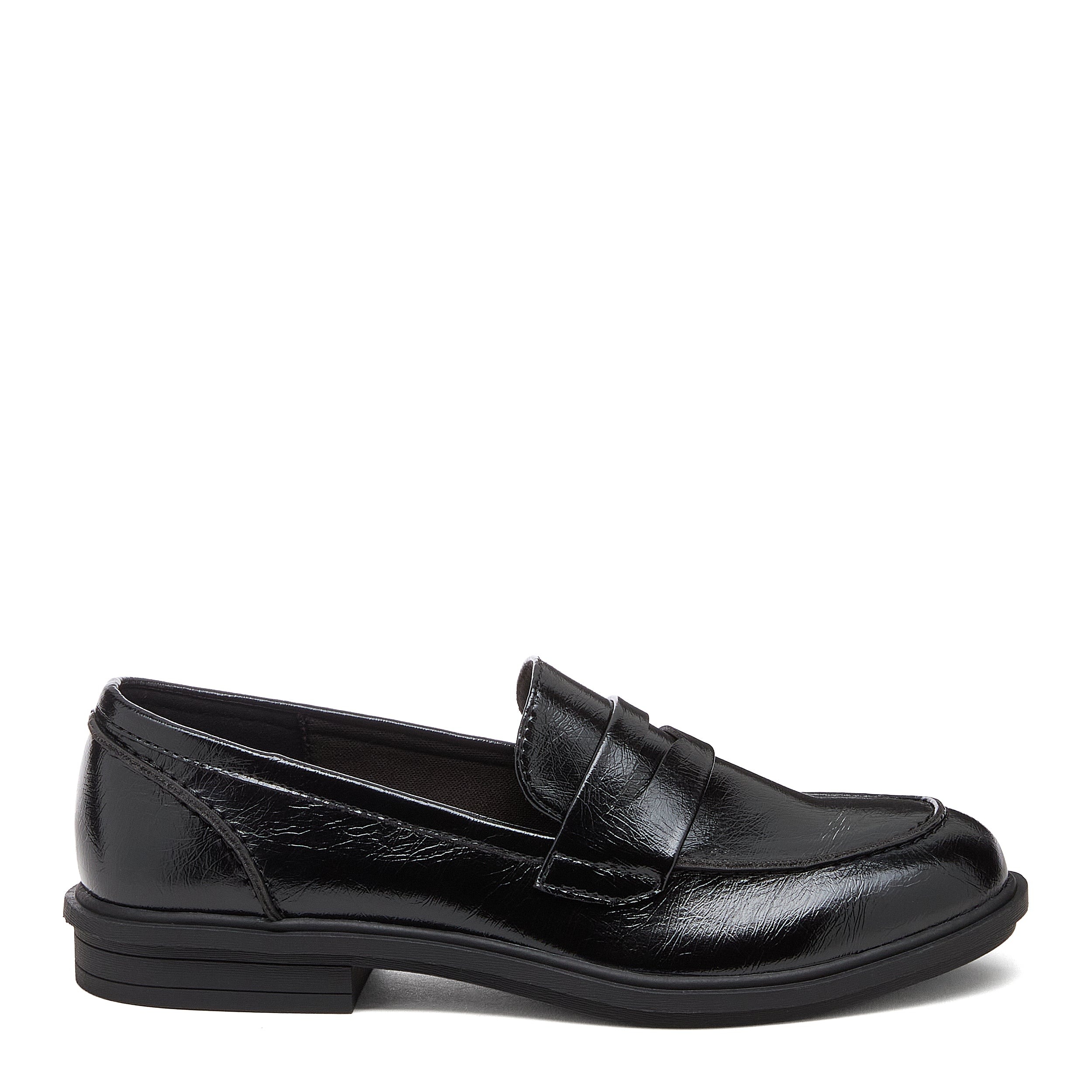 Gabby Black Crinkle Loafers