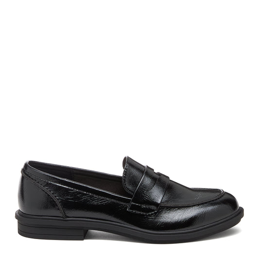 Gabby Black Crinkle Loafers