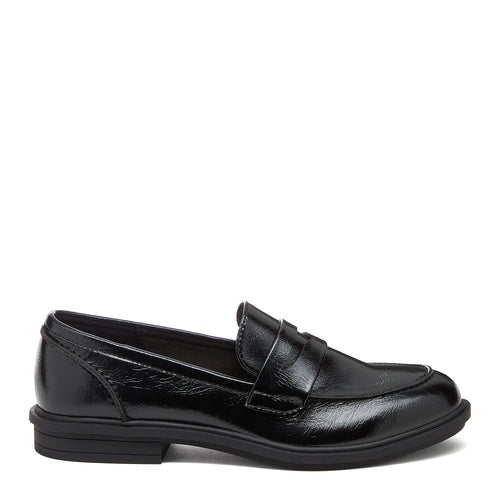 Gabby Black Crinkle Loafers