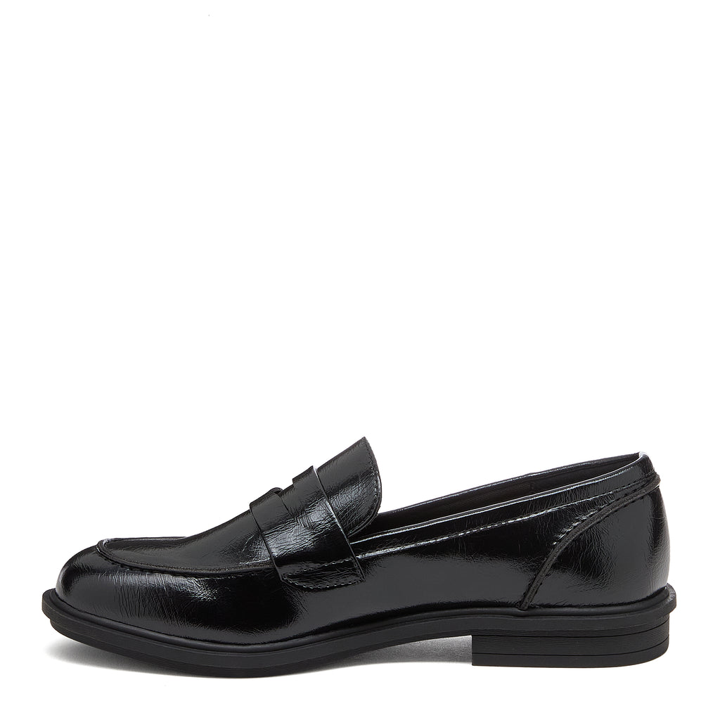 Gabby Black Crinkle Loafers