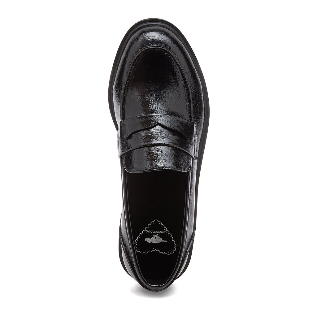 Gabby Black Crinkle Loafers
