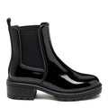 Rocket Dog Iggie black patent chelsea boot, women's everyday shoe