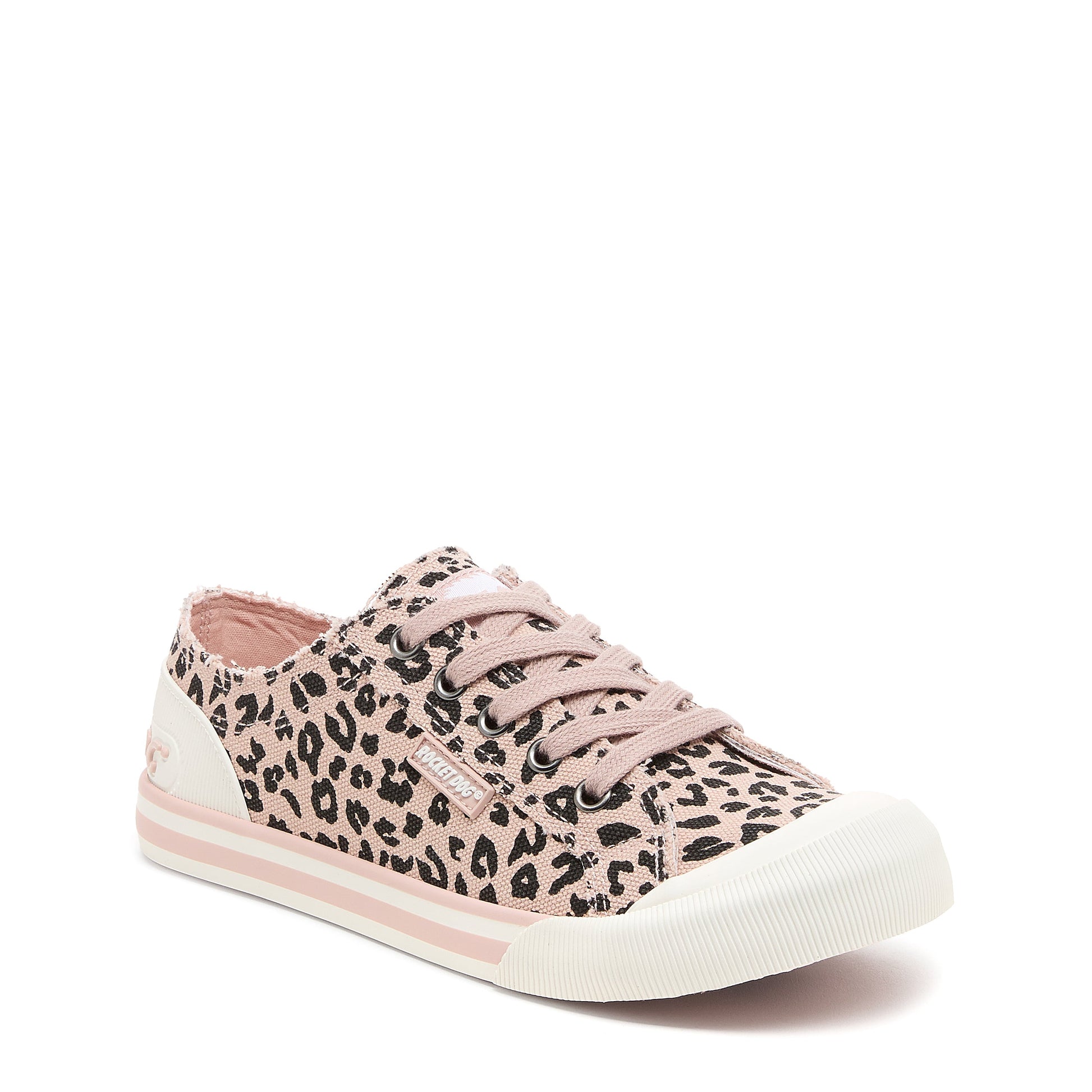 Rocket Dog Jazzin Light Pink Leopard Print Women's Trainers