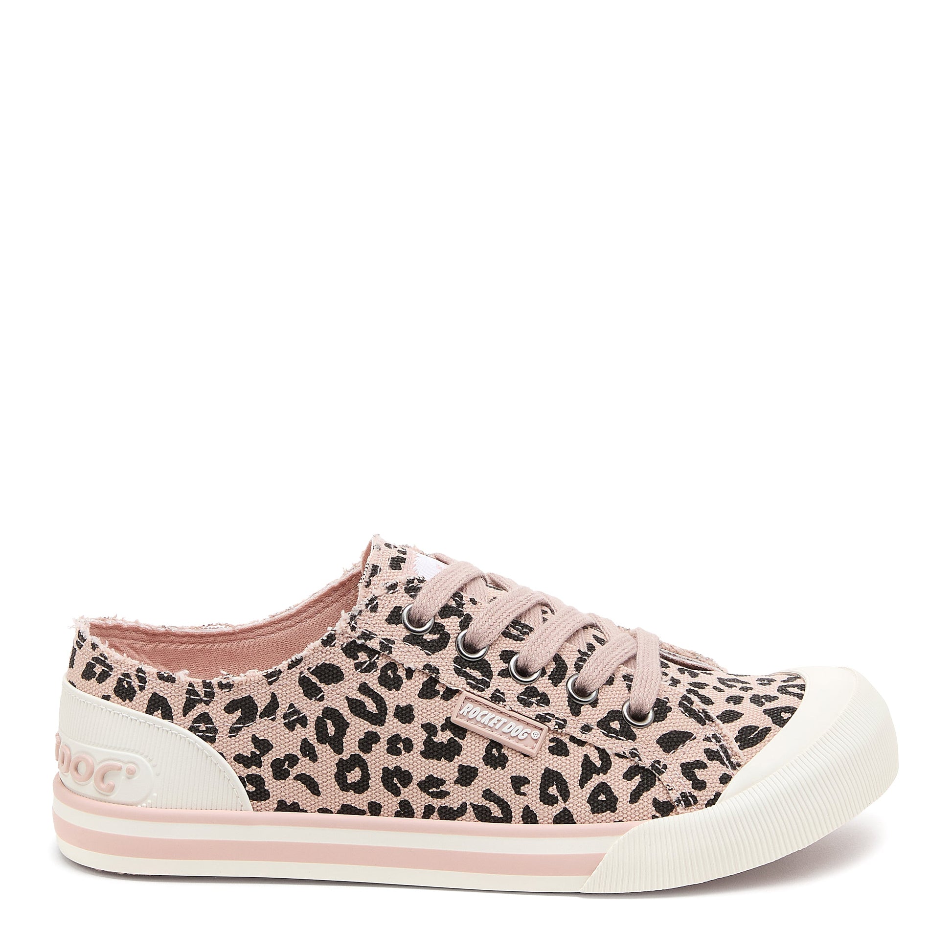 Rocket Dog Jazzin Light Pink Leopard Print Women's Trainers