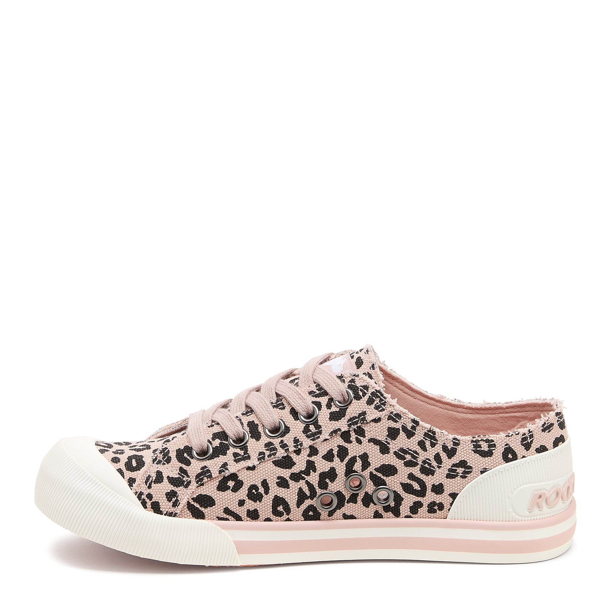 Rocket Dog Jazzin Light Pink Leopard Print Women's Trainers