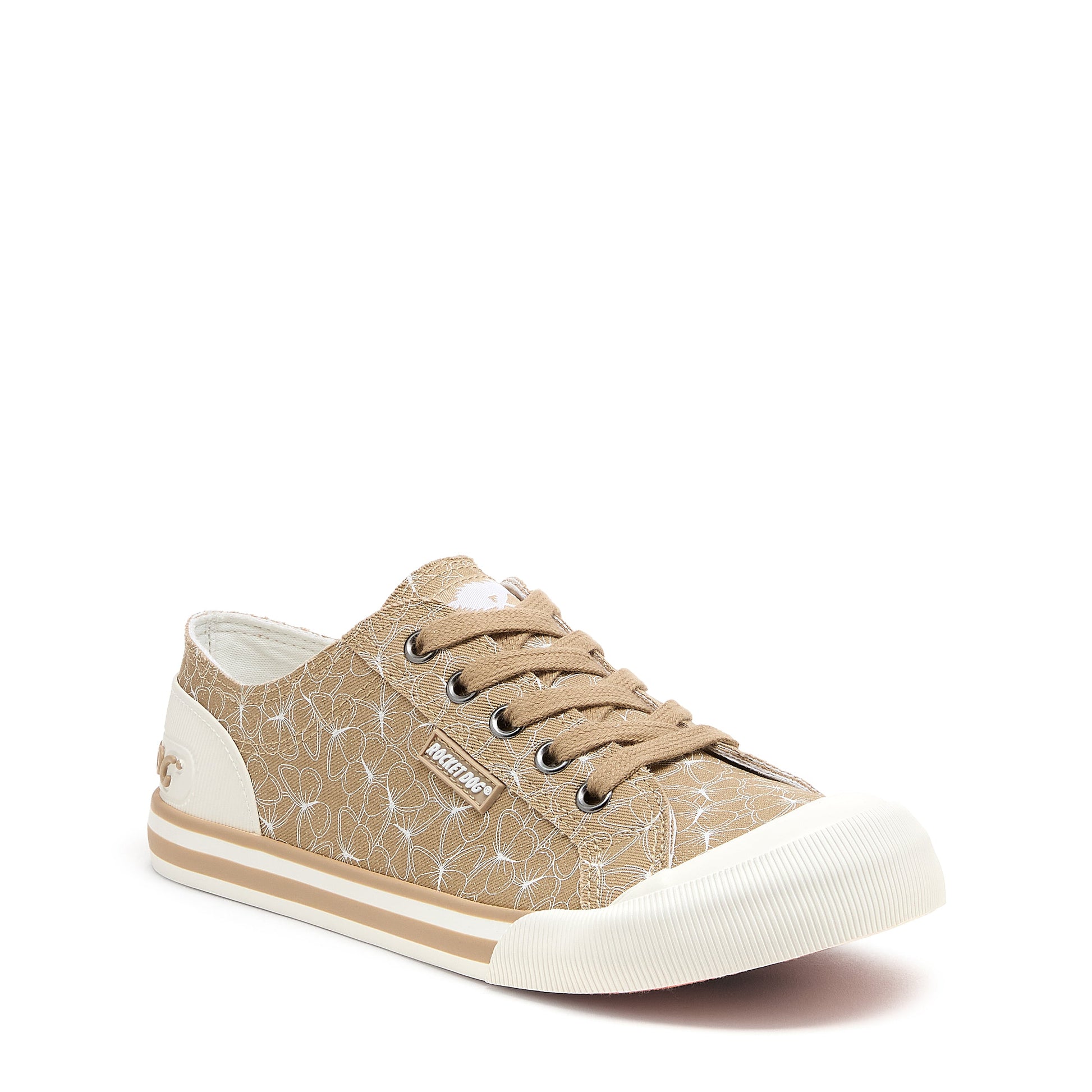 Rocket Dog Women's Jazzin Tan Geometric Print Trainers