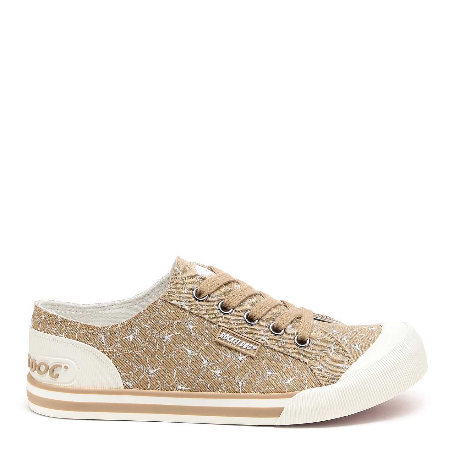 Rocket Dog Women's Jazzin Tan Geometric Print Trainers
