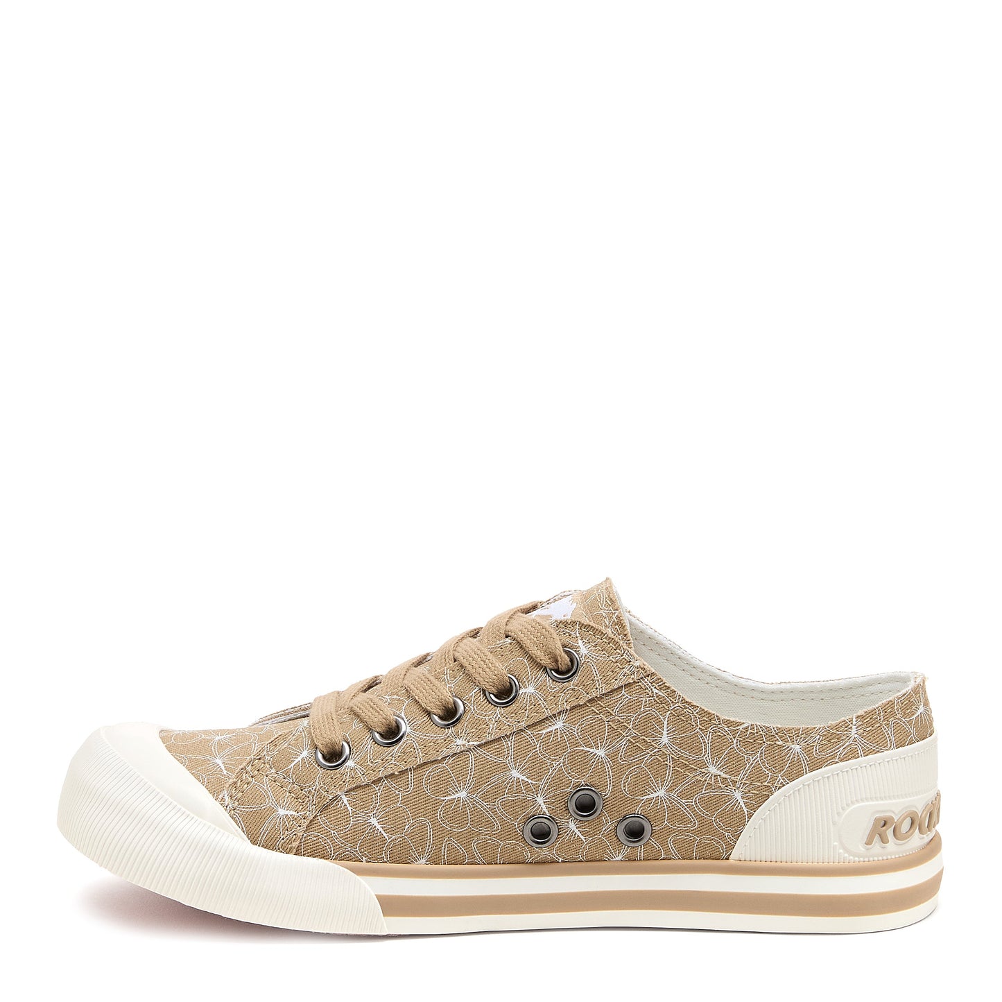 Rocket Dog Women's Jazzin Tan Geometric Print Trainers