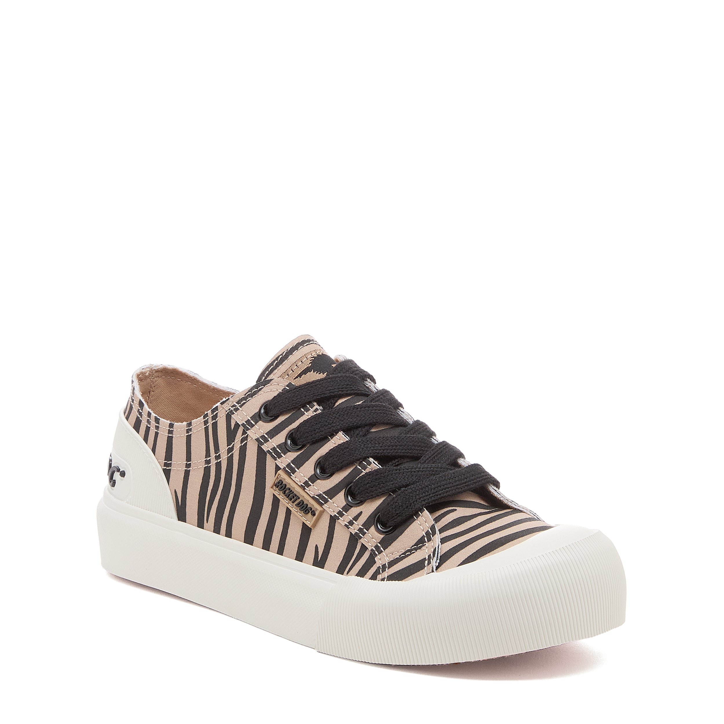 Jazzin Plus Tan Zebra Print Sneakers