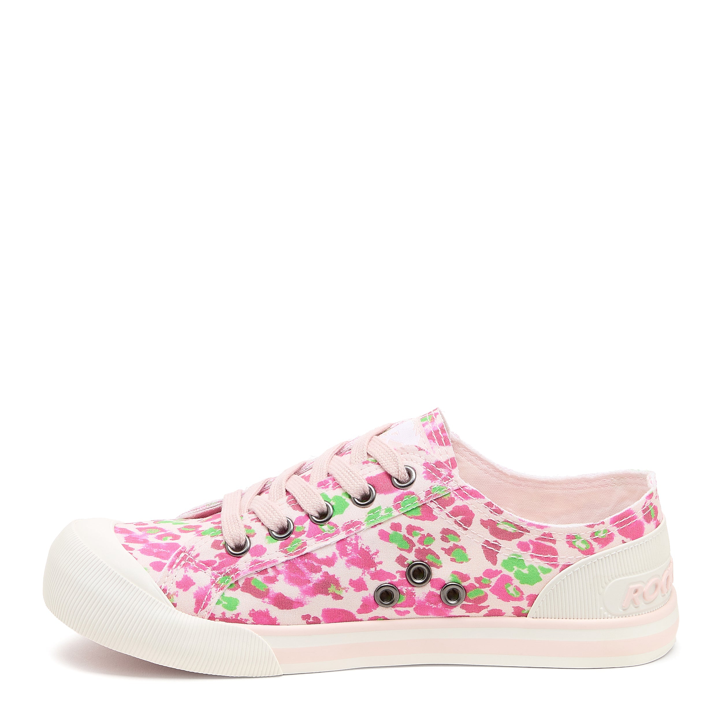 Pink spots sneaker with cushioned footbed, women's playful style – Rocket Dog Jazzin