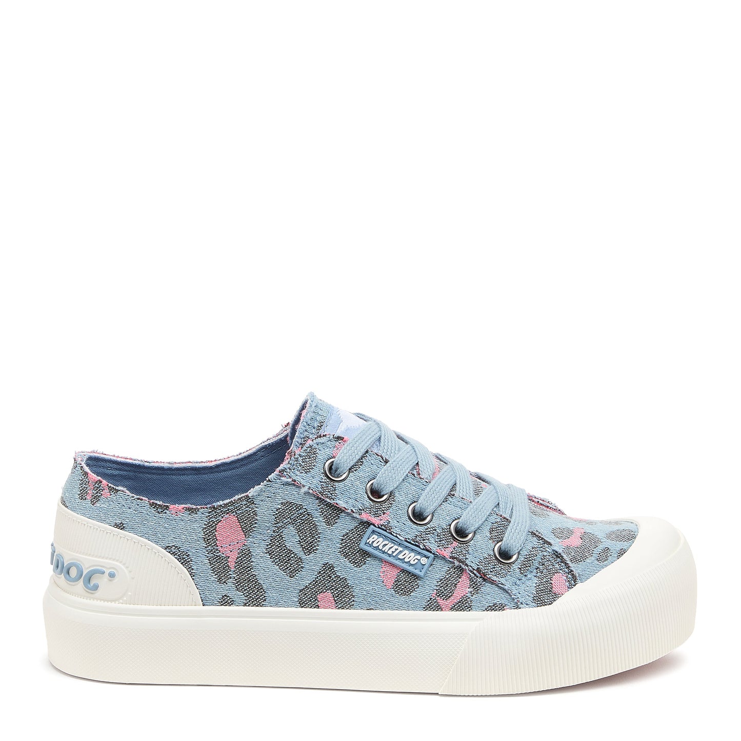 Rocket Dog Jazzin Plus Light Blue Leopard Print Women's Platform sneakers