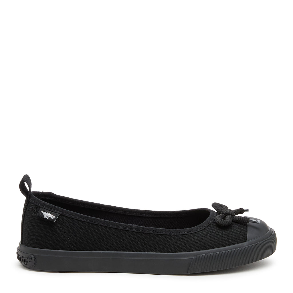 Melanie Black Canvas Ballet Sneaker