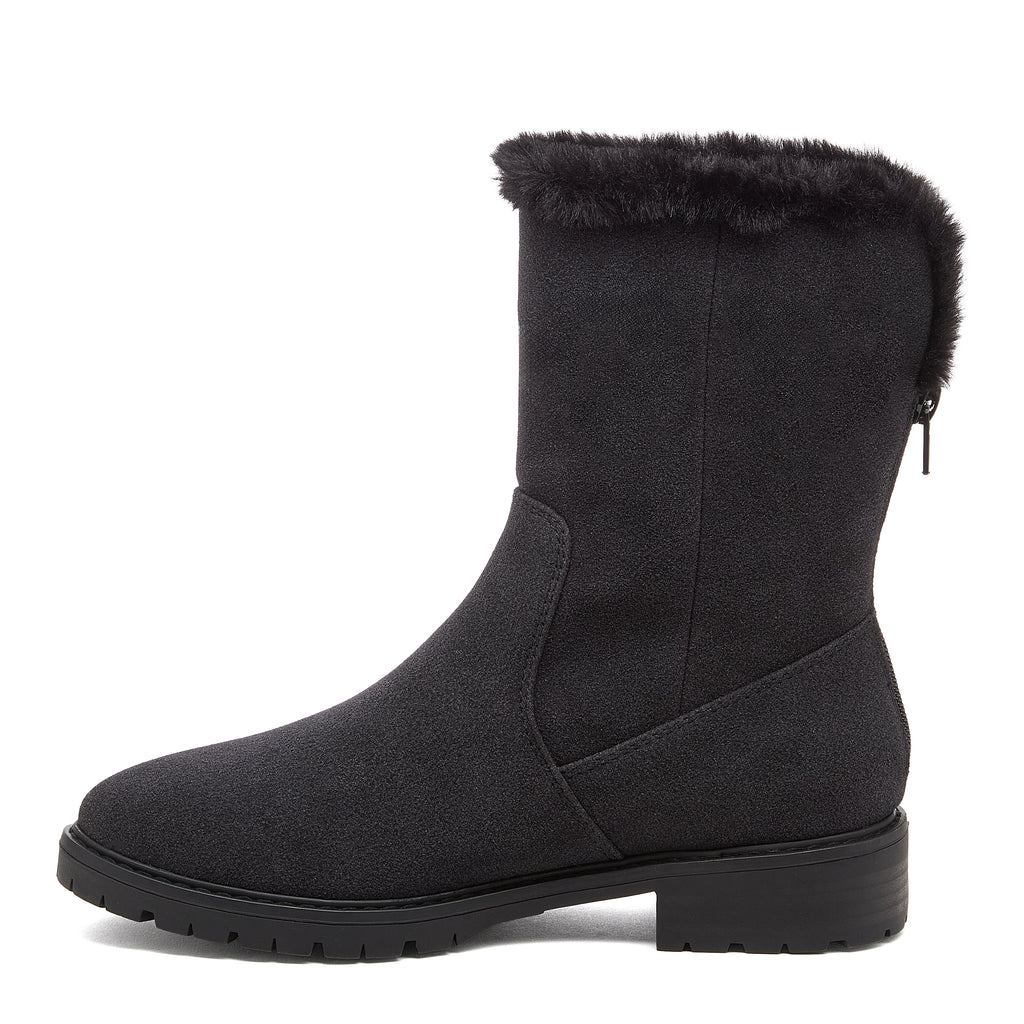 Niche Black Cuffed Ankle Boots