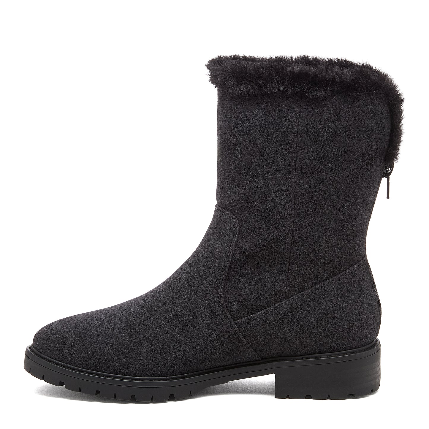 Niche Black Cuffed Ankle Boots