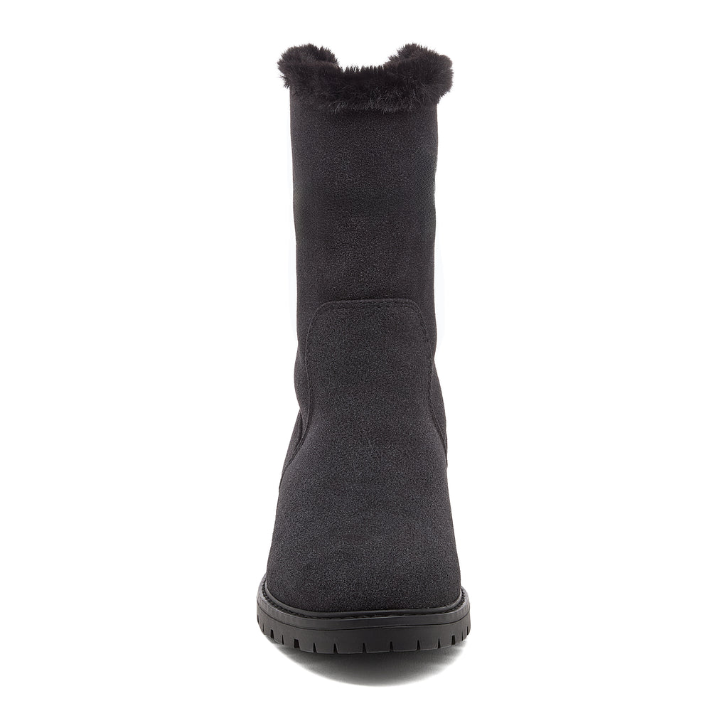 Niche Black Cuffed Ankle Boots