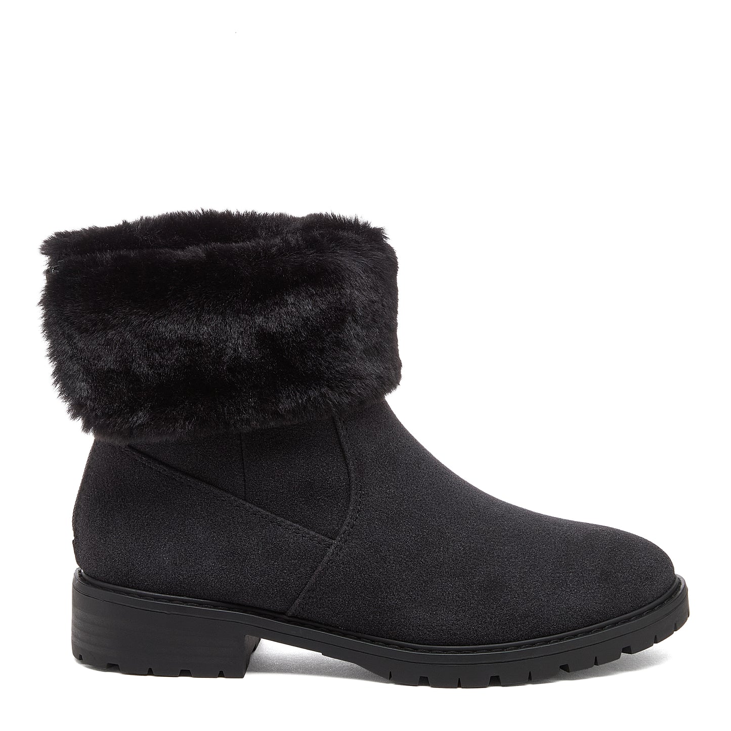 Niche Black Cuffed Ankle Boots