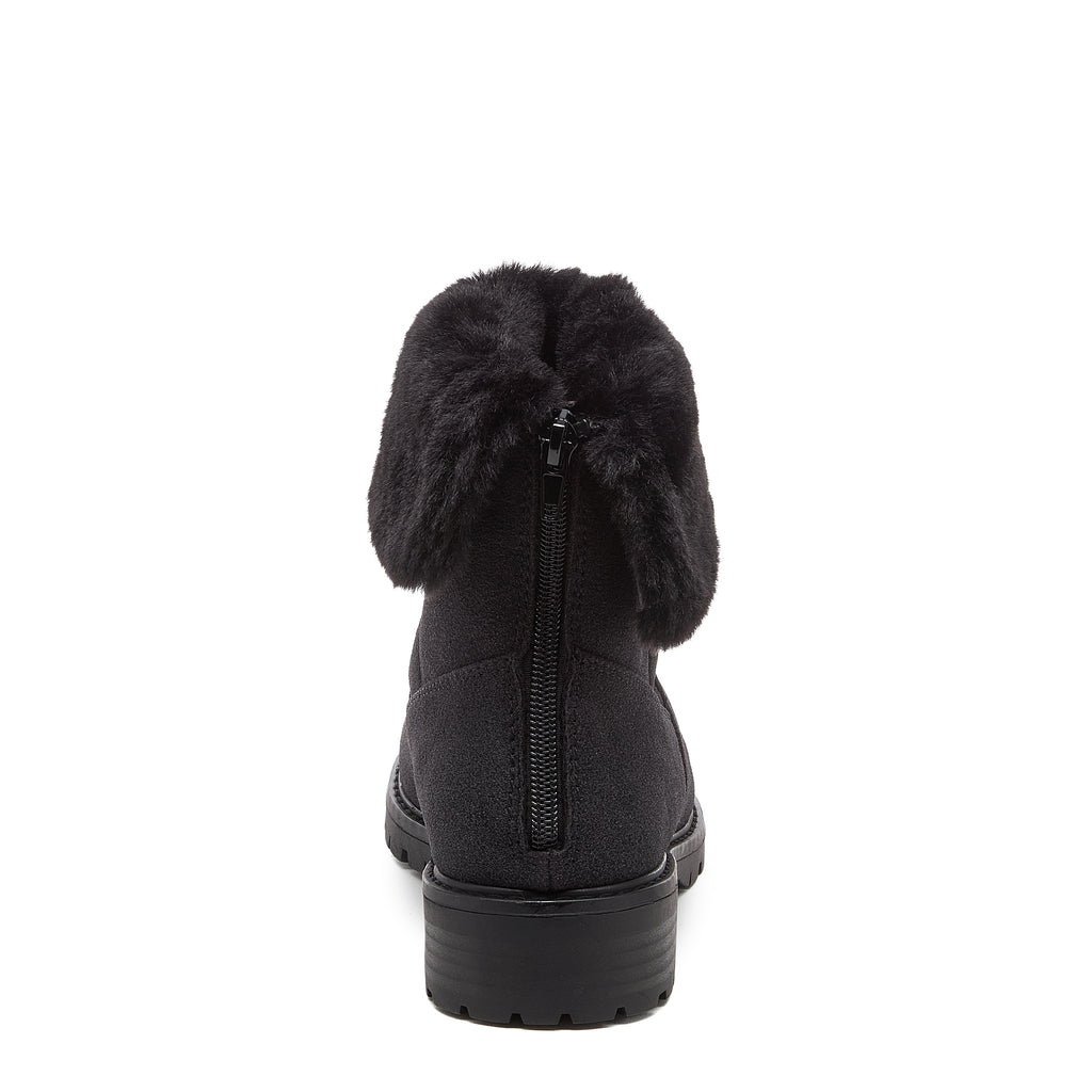 Niche Black Cuffed Ankle Boots