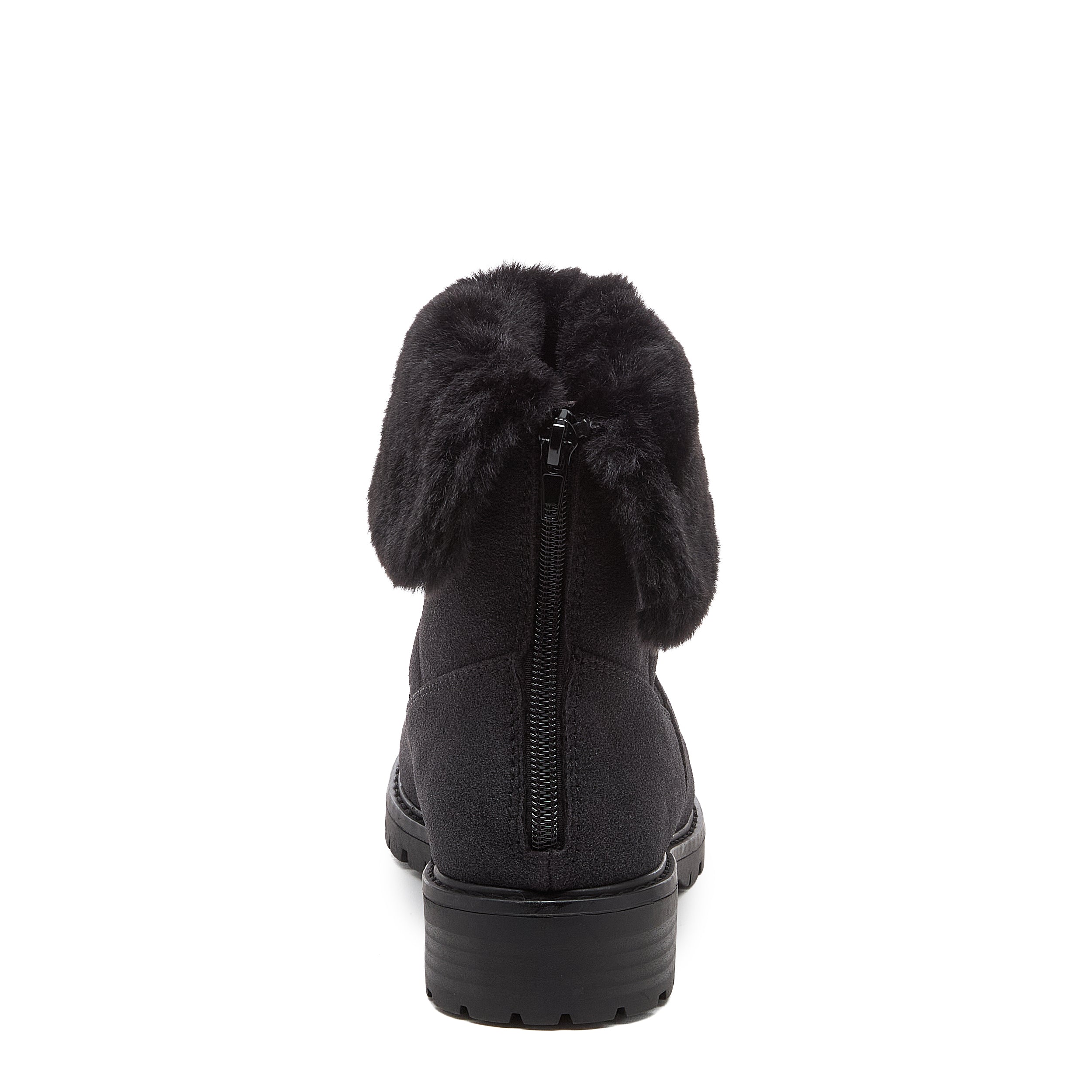 Niche Black Cuffed Ankle Boots