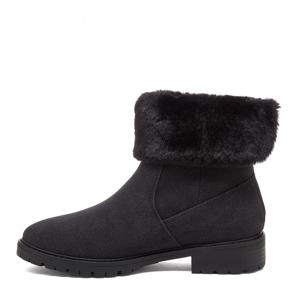 Niche Black Cuffed Ankle Boots