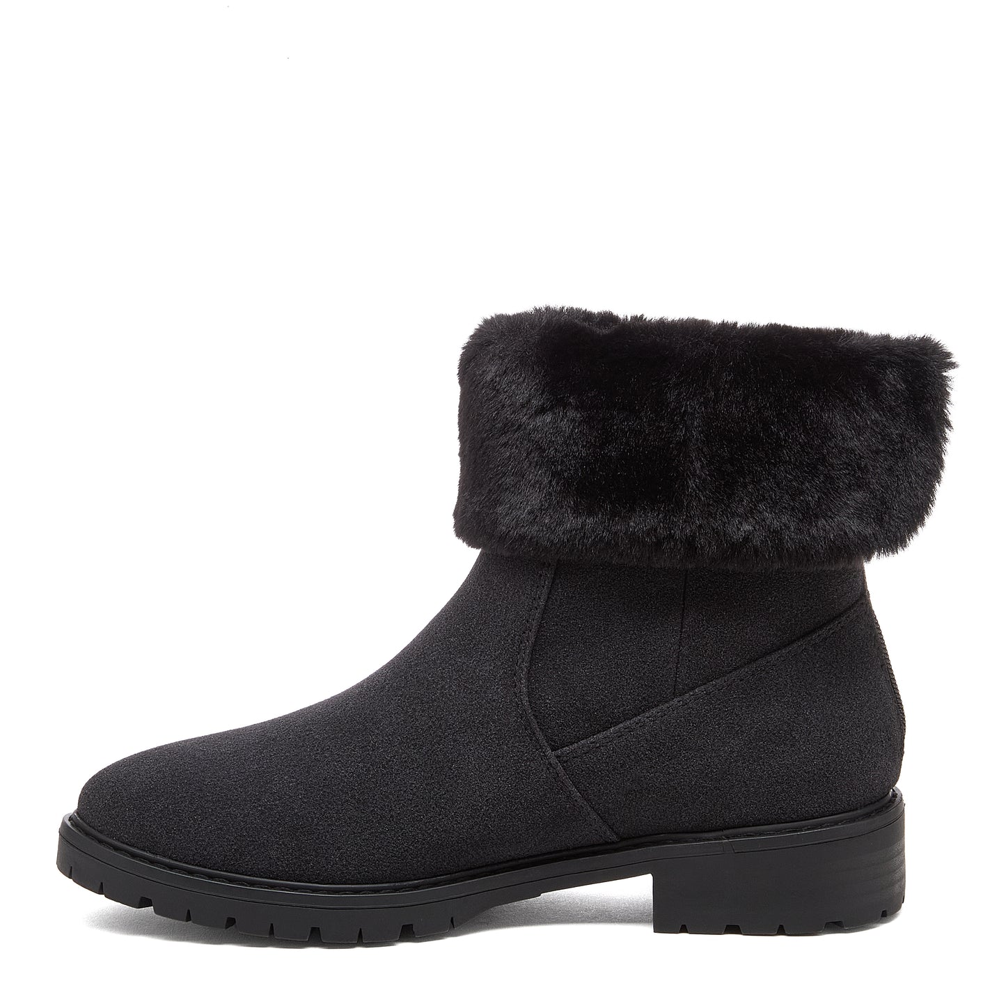 Niche Black Cuffed Ankle Boots