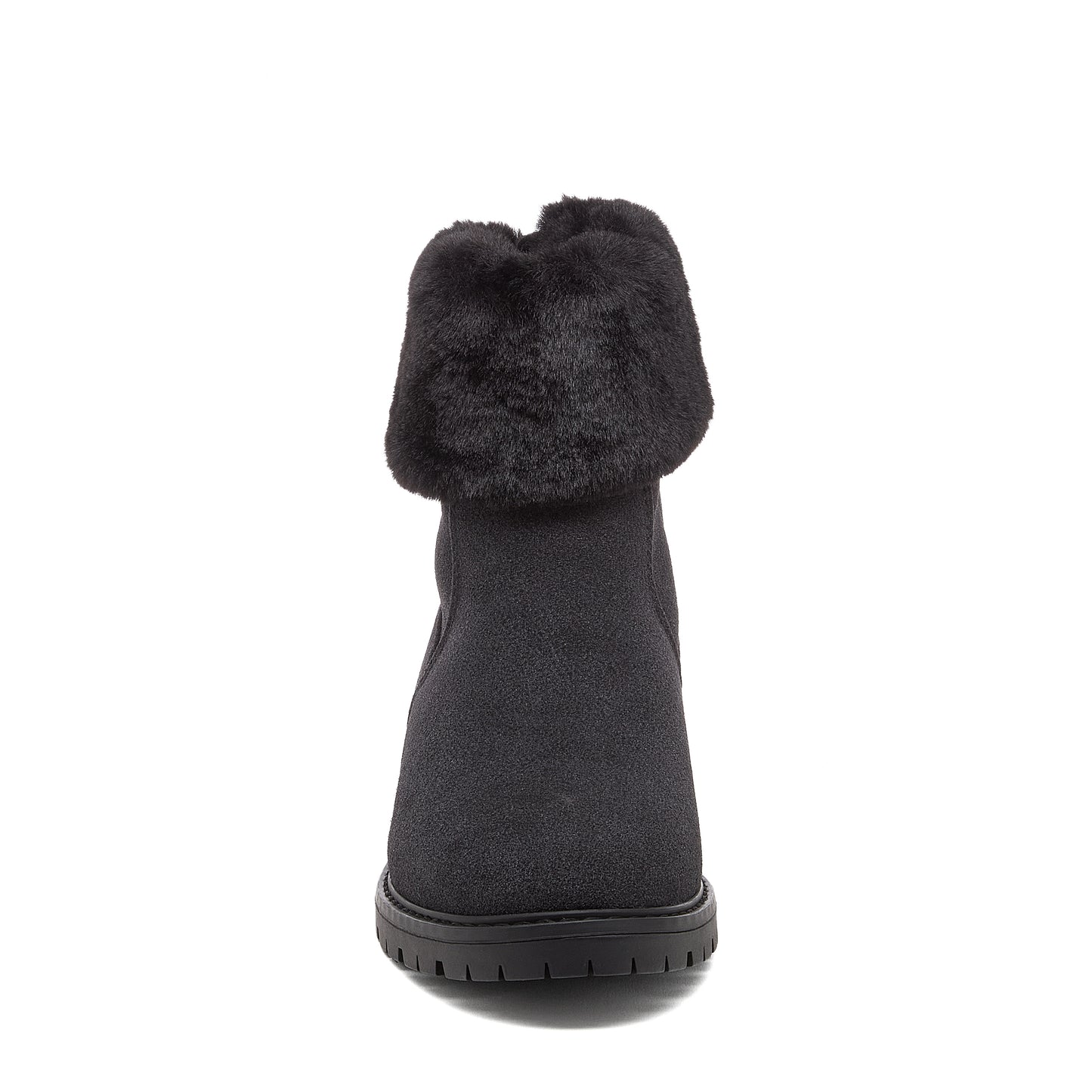 Niche Black Cuffed Ankle Boots